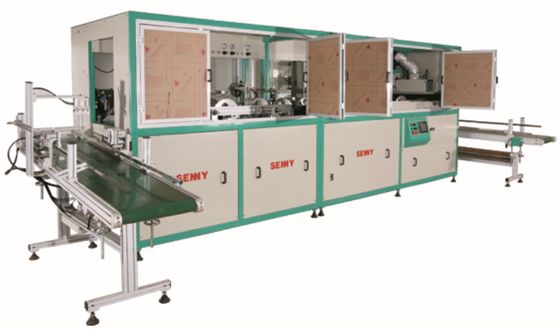 বহু রঙের প্লাস্টিকের গোলাকার বালতি সম্পূর্ণ স্বয়ংক্রিয় স্ক্রিন প্রিন্টিং মেশিন 18pcs/Min