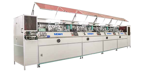 1-12 রঙ কাস্টমাইজড সম্পূর্ণ স্বয়ংক্রিয় মডুলার বোতল স্ক্রিন প্রিন্টার ইনফ্রারেড কুরিং সহ