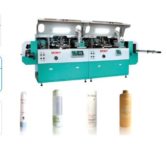 12 রঙ 5000pcs/Hr টিউব স্ক্রিন প্রিন্টিং মেশিন 250x200mm জন্য কনটেইনার