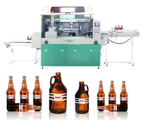 সিই 2400pcs/Hr সম্পূর্ণ স্বয়ংক্রিয় স্ক্রিন প্রিন্টিং মেশিন জন্য গ্লাস বোতল